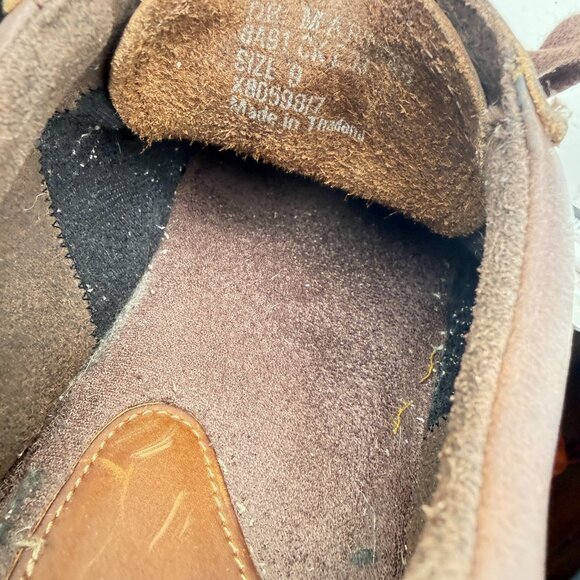 Dr Martens Men Size 9 Brown Leather Low Lace Up Air Cushioned Sole Shoes - Picture 11 of 12